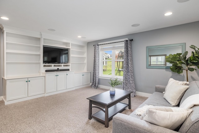 view of carpeted living room