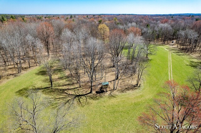 bird's eye view featuring a rural view