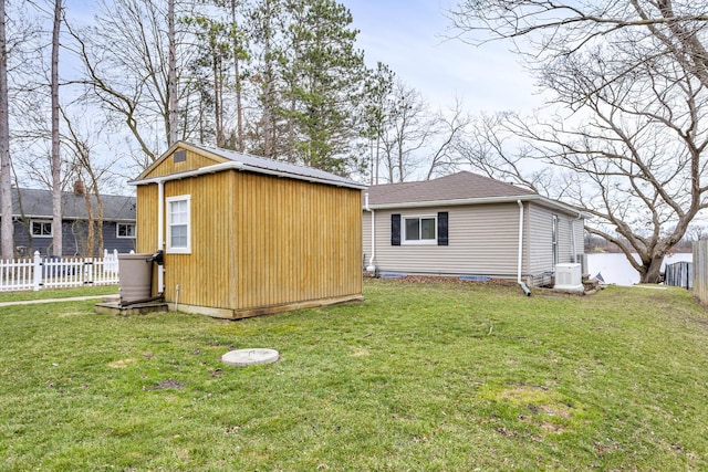 exterior space with a fenced backyard