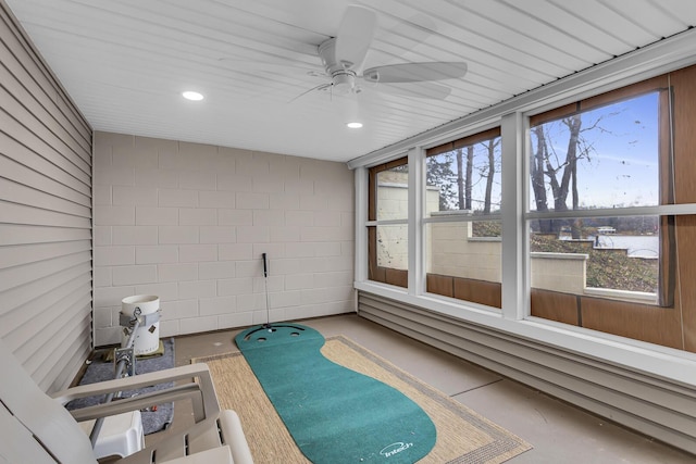 view of sunroom