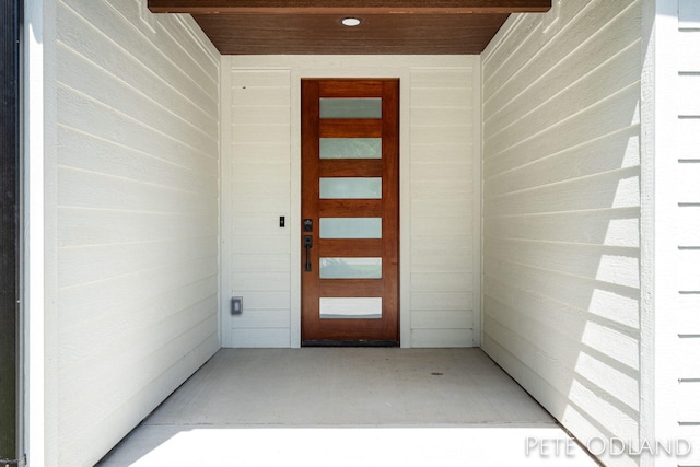 view of doorway to property