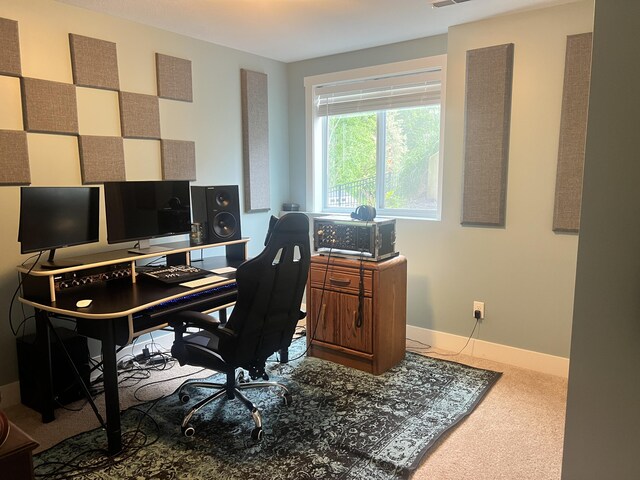 727 Wild Flower Ct, Wayland, MI 49348 - carpeted office featuring baseboards
