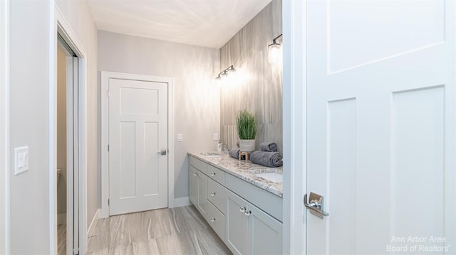 bathroom featuring vanity