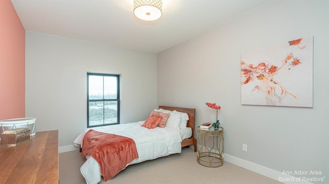 bedroom with carpet flooring