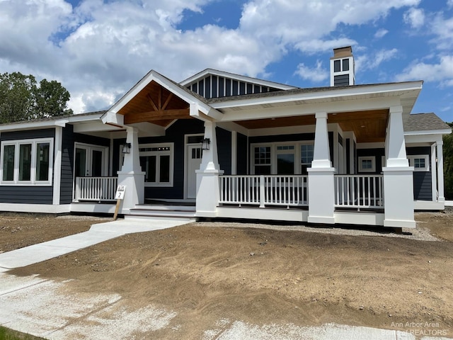 craftsman house with a porch