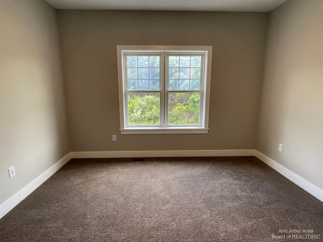 spare room featuring carpet flooring