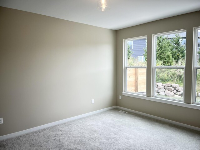 view of carpeted spare room