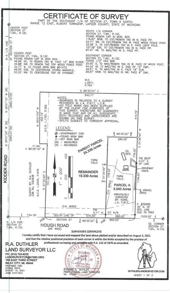 000 Hough Rd, Almont, MI 48003