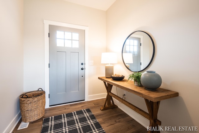 foyer featuring hardwood / wood-style flooring