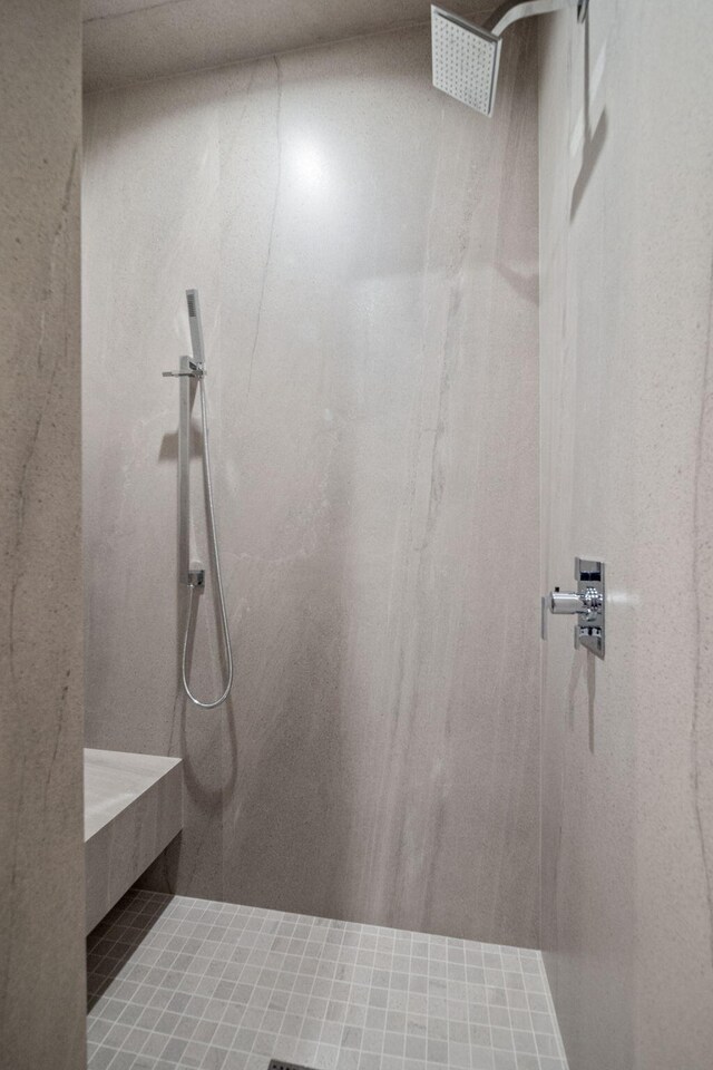 bathroom with walk in shower