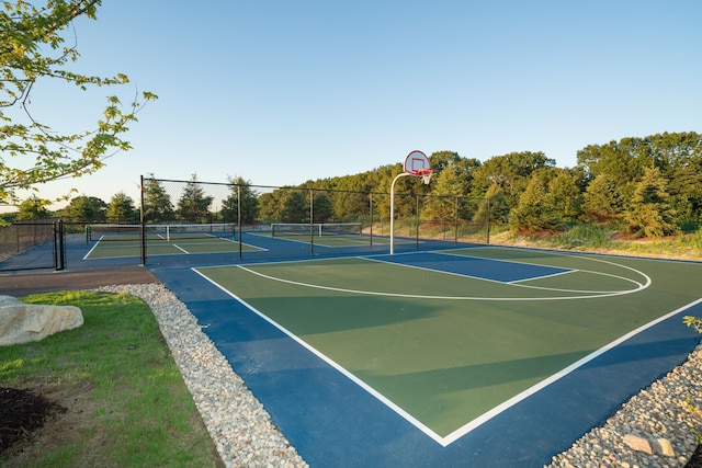 view of sport court with tennis court