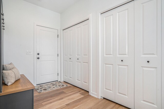 interior space featuring light wood-type flooring