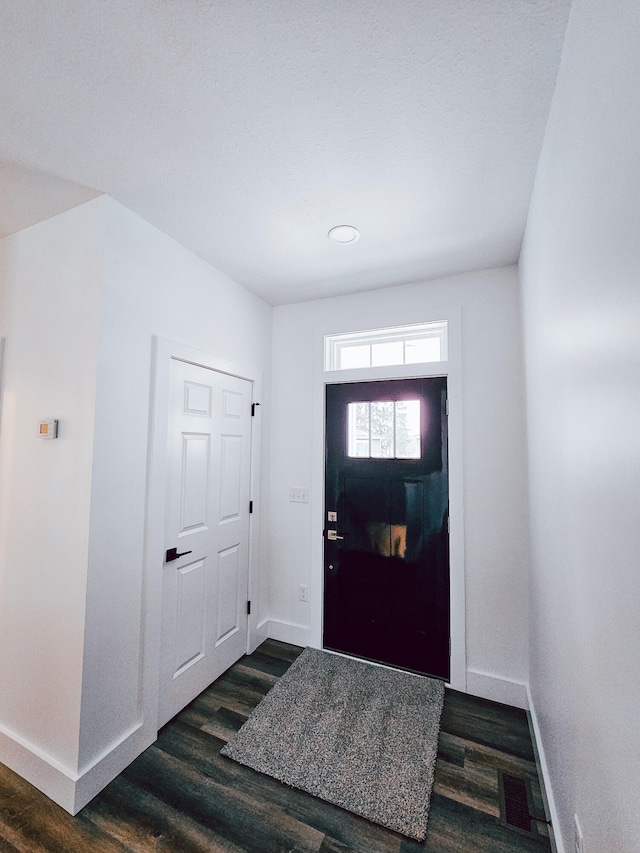 entryway featuring dark hardwood / wood-style floors