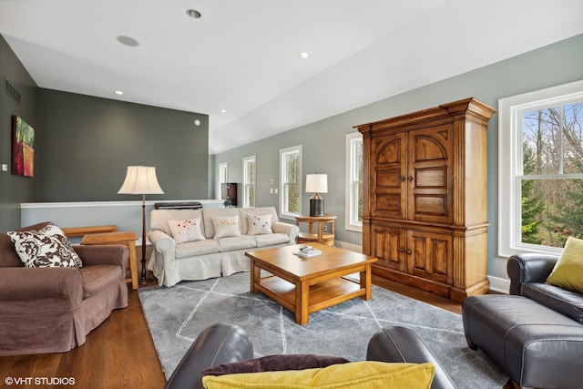 living room featuring hardwood / wood-style flooring