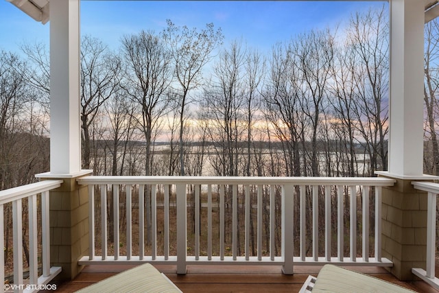 view of deck at dusk