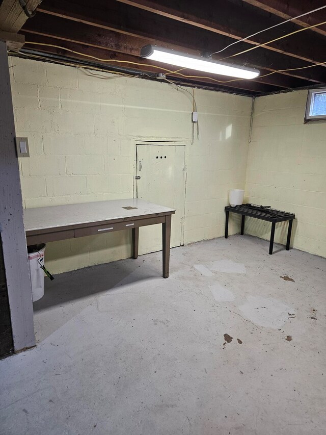 view of basement