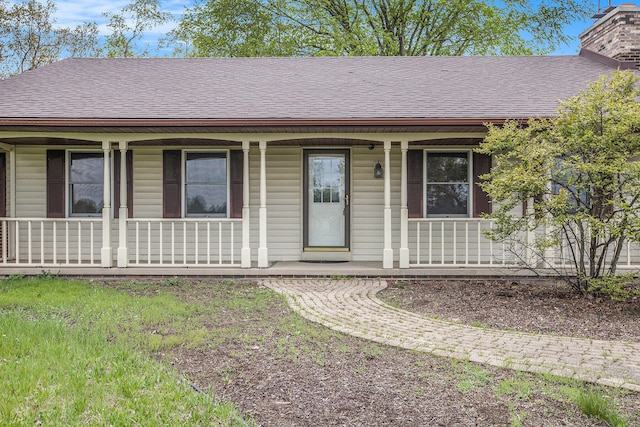 view of front of property with covered porch