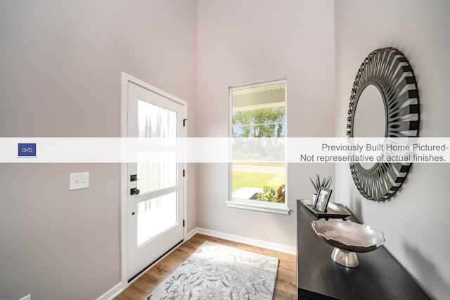 doorway featuring light hardwood / wood-style flooring