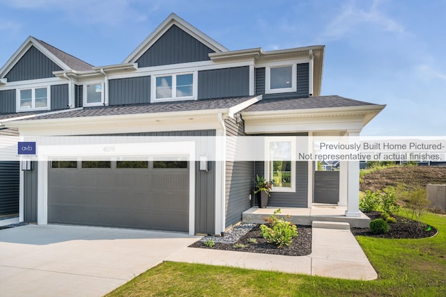 view of front of home featuring a garage