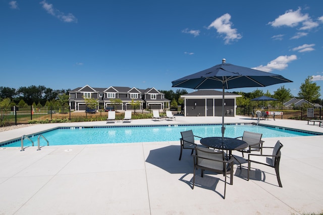 view of pool with a patio