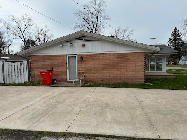 back of house with a patio