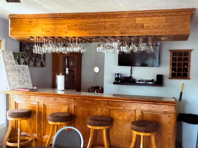 view of bar