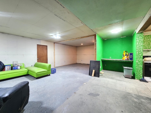 view of basement