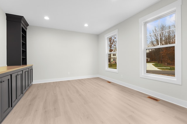 interior space featuring light wood-type flooring