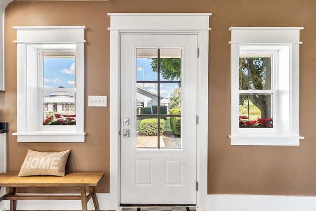 entryway featuring a wealth of natural light