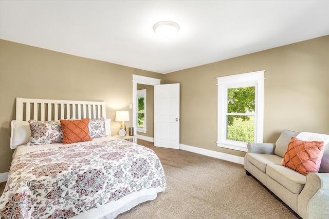 view of carpeted bedroom