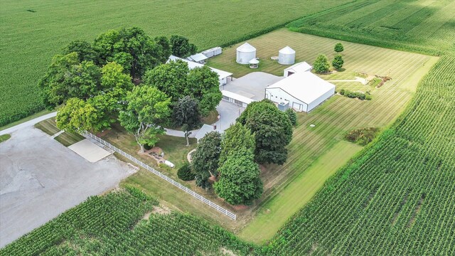 aerial view with a rural view