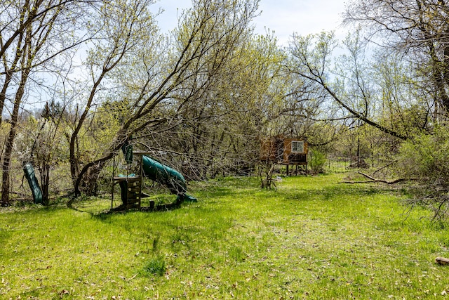 view of yard featuring a playground