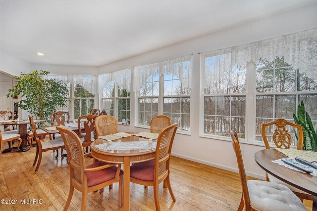 view of sunroom