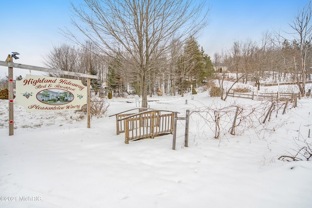 view of snowy yard