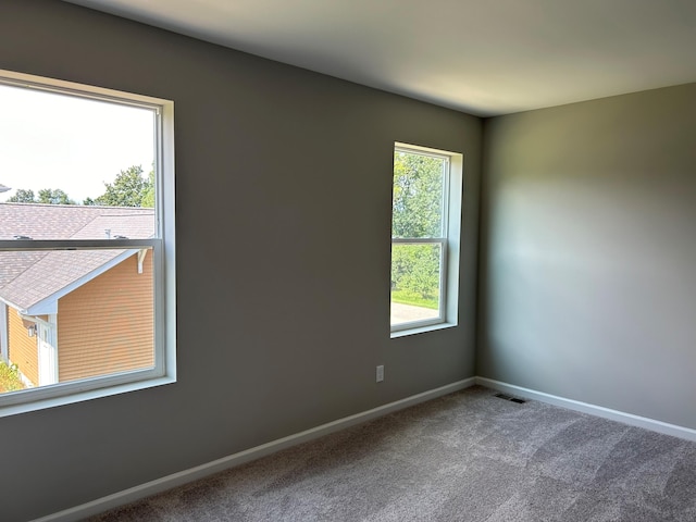 unfurnished room with carpet