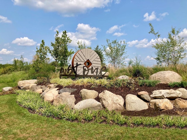 view of community sign