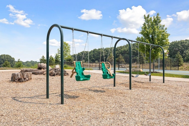 view of jungle gym