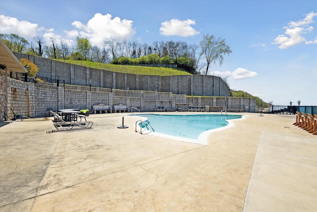 view of pool with a patio