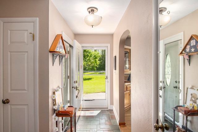 view of tiled entryway