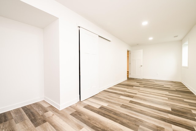 empty room featuring light hardwood / wood-style floors