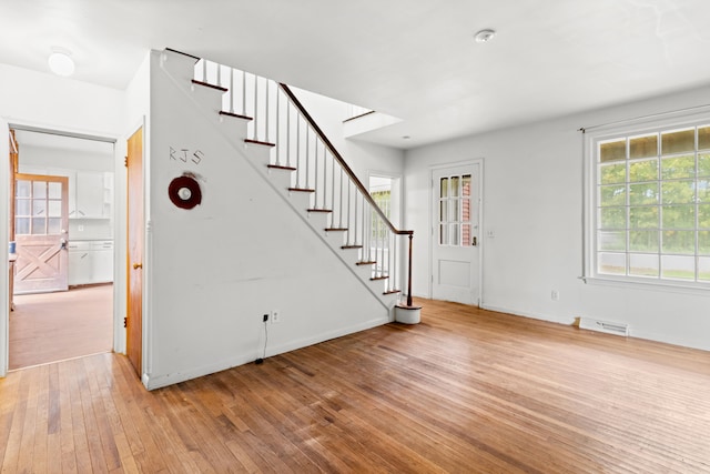 entryway featuring light hardwood / wood-style flooring