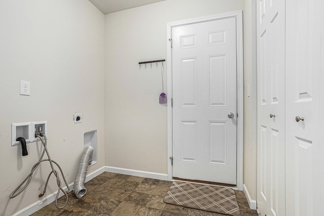 laundry area featuring hookup for a washing machine and electric dryer hookup