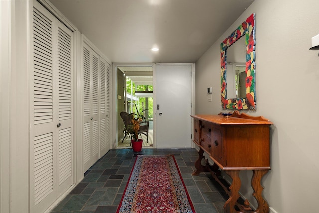 view of tiled foyer entrance