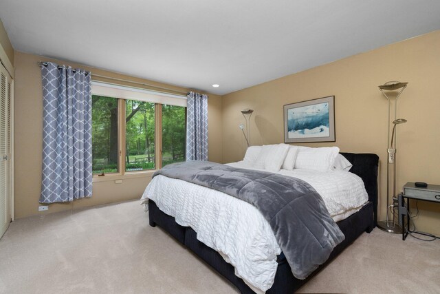 view of carpeted bedroom