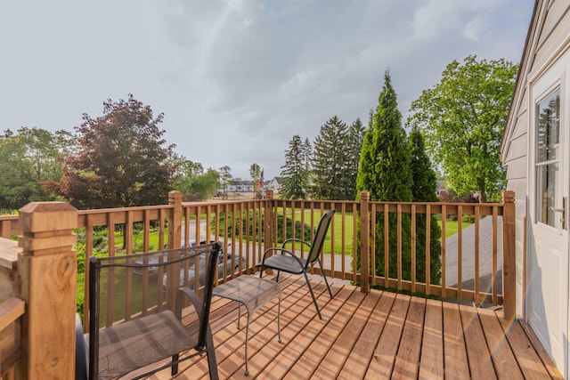 view of wooden terrace