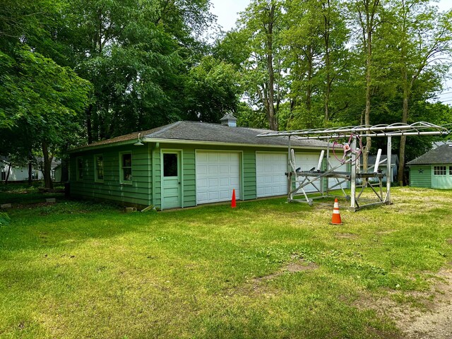 exterior space with a yard