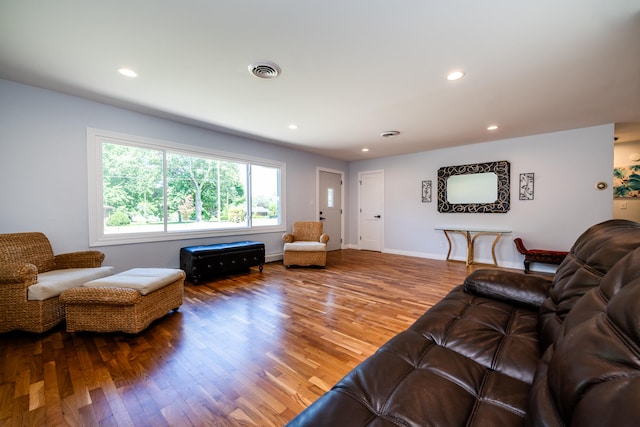 living room featuring hardwood / wood-style floors