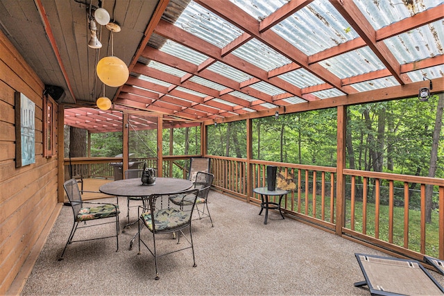 view of sunroom