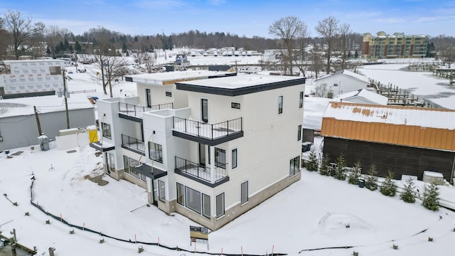 view of snowy aerial view