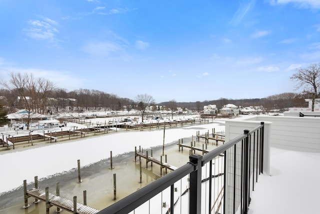 view of dock area